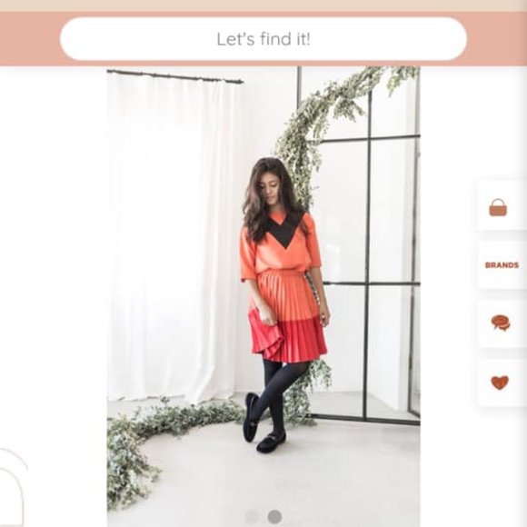 NWT-Ava & lu orange pleated skirt, size 12 - Picture 2 of 3